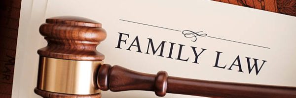 Family law document and gavel